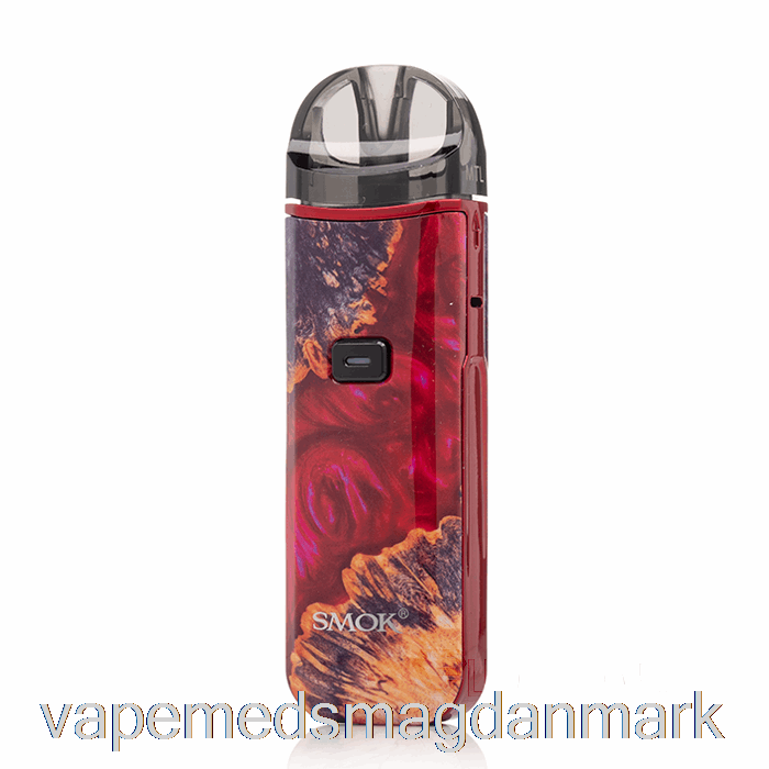 Vape Uden Nikotin Smok Nord Pro 25w Pod Kit Rød Stabiliserende Træ